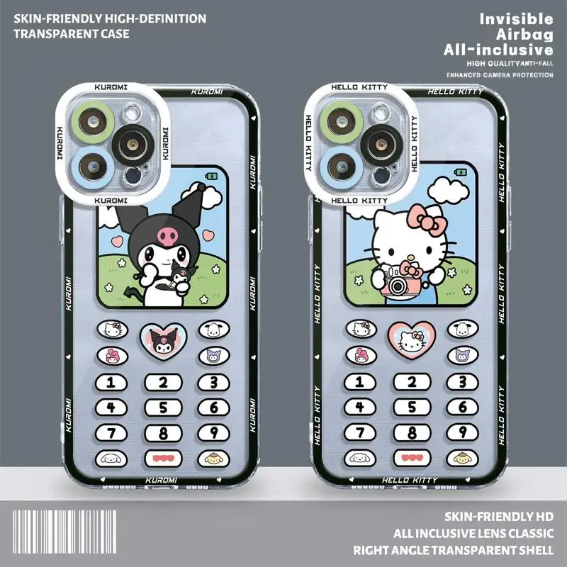 

Cartoon Hello Kitty Kuromi Clear Phone Case For Apple iPhone 14 13 12 11 Pro Max 13 12 Mini XS Max XR X 7 8 6 6S Plus Soft Cover