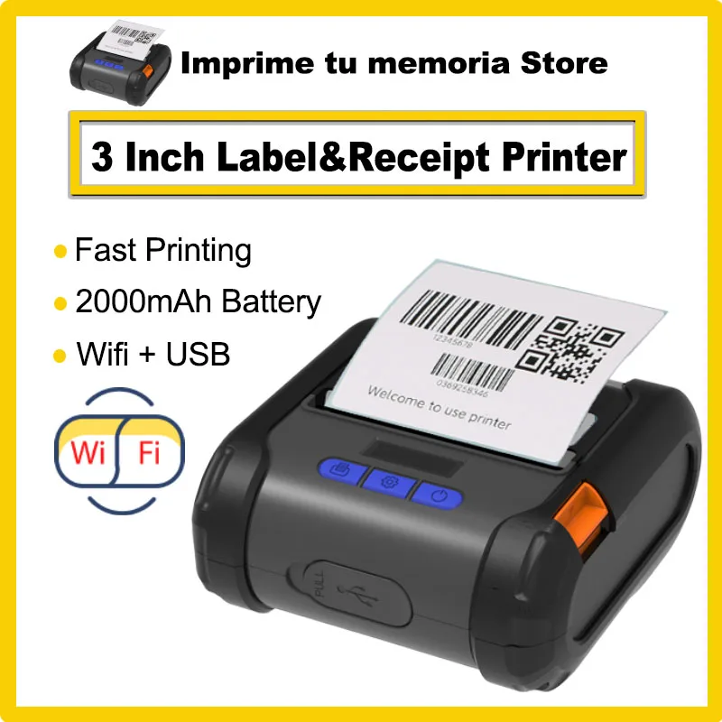 

Wifi Thermal Receipt Printer 80mm Mini POS Machine Portable Bluetooth Receipt Printer USB WIFI POS System Android IOS Windows