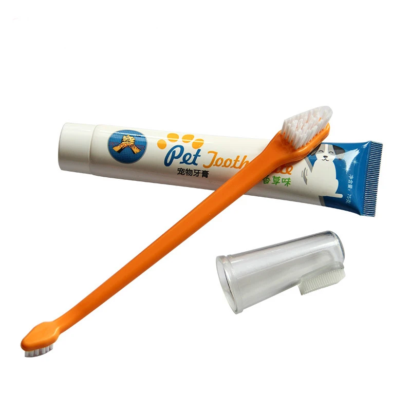 

Toothbrush For Dog Toothpaste Finger Accessories Chiens Supplies Goods Cat Pet Dental Stone Silicone Brush Teeth Cleaning Animal