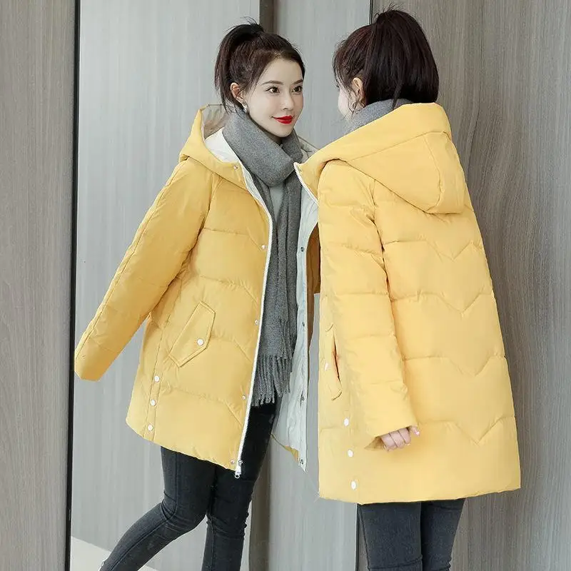 The New Korean Version of the Down Cotton Coat Autumn and Winter Coat for Women Slim Padded Coats Female & Lady Casual Jackets