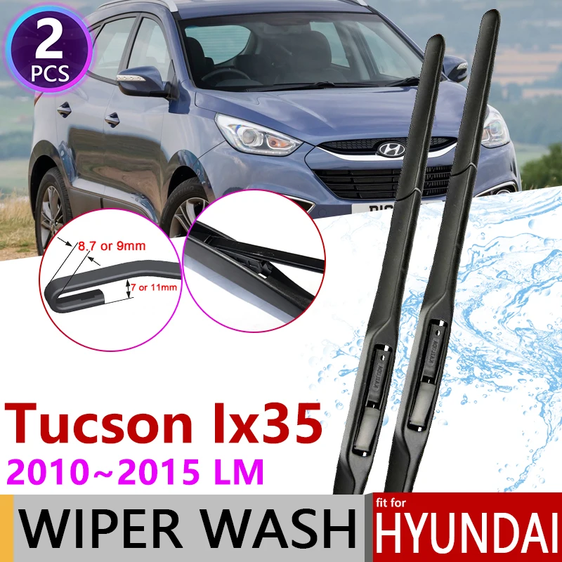 

Щетки стеклоочистителя для Hyundai Tucson Ix35 2010-2015 лм, передние дворники, автомобильные аксессуары, J-образный крюк 2011, 2012, 2013