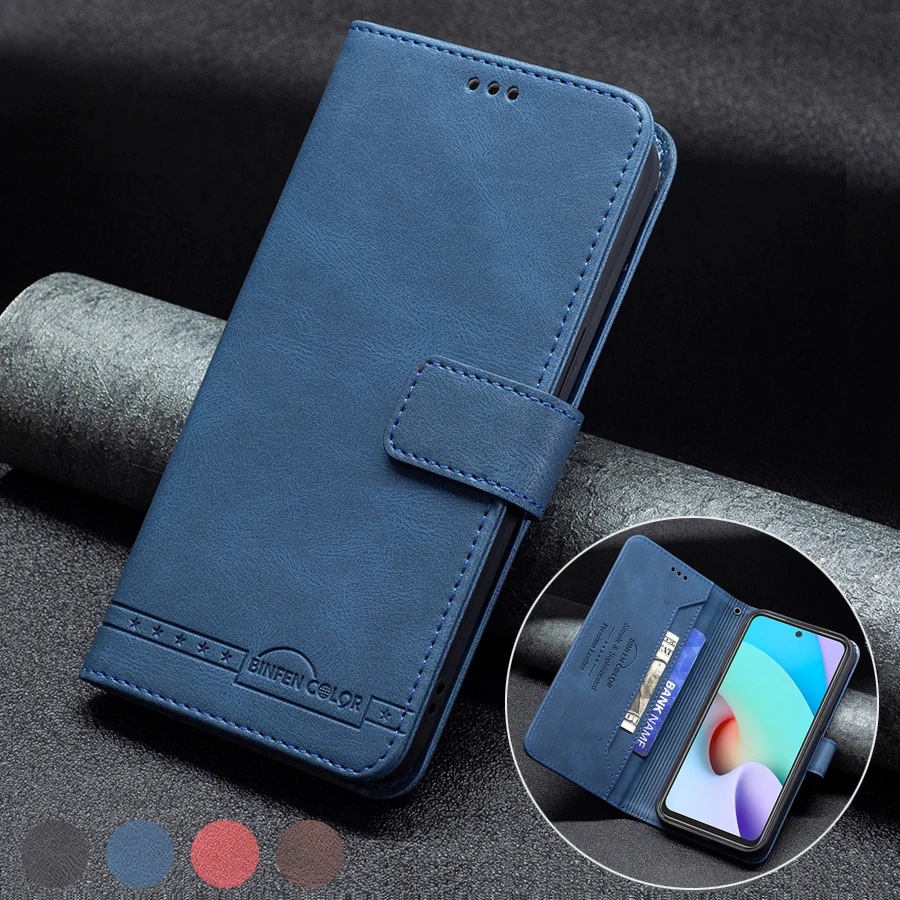 

Кожаный чехол-бумажник для Xiaomi Redmi 10 9A 9C 9T Note 11 11S 11 Pro 10S 10 Pro 9 Pro Mi Poco M4 Pro 11T 12 Pro