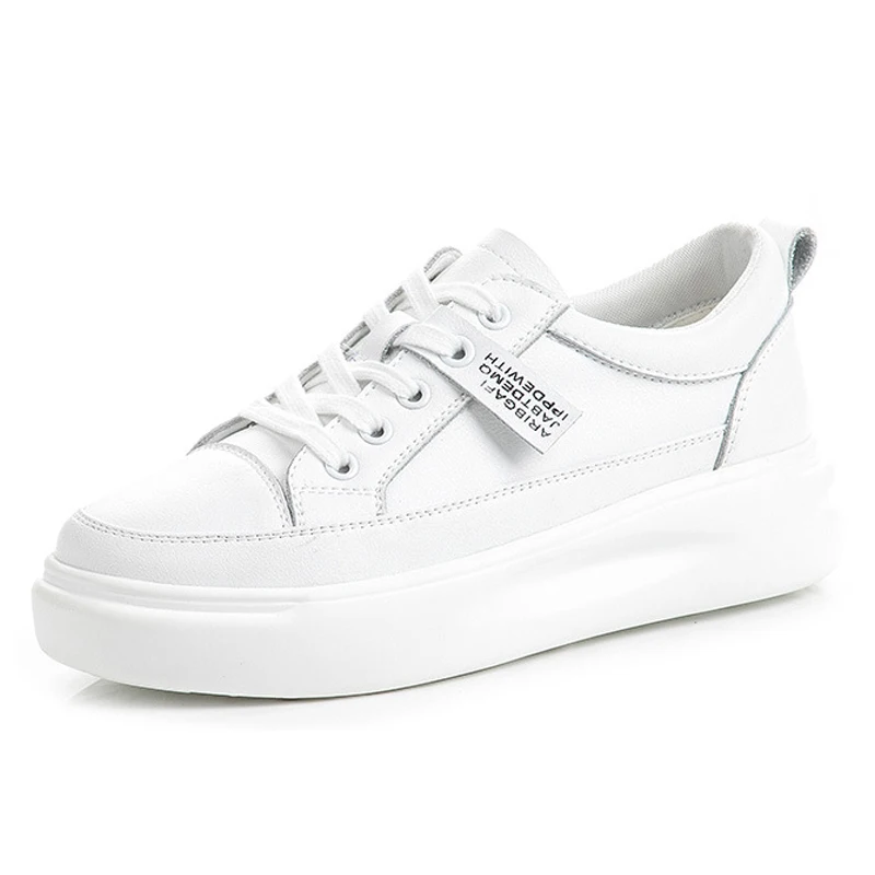 

Genuine Leather Platform Sneakers Women's Sports Shoes Woman Flats Casual White Shoes Women Sneakers 2022 Basket Tennis Female