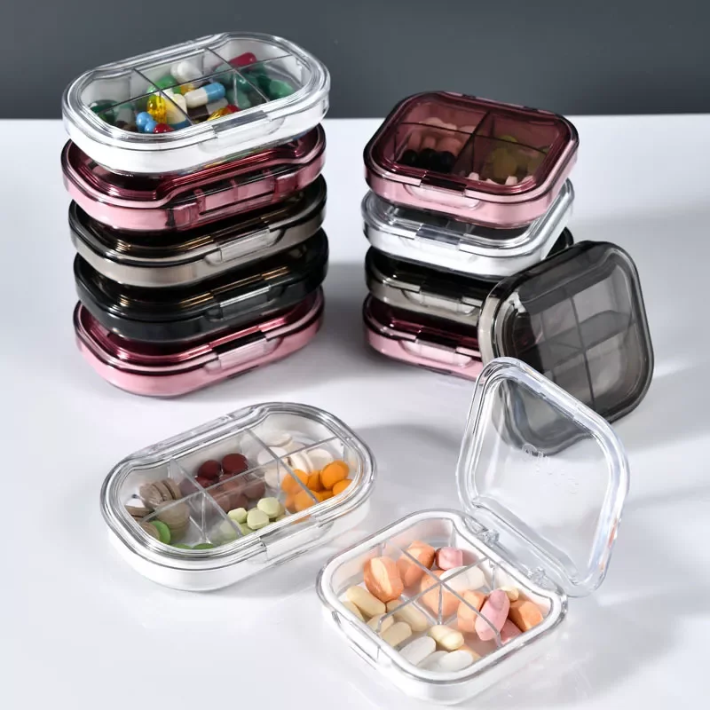 

Travel Portable Mini Pills Box Sealling Moistureproof Midicine Storage Box for Old People First Aid Kit Capsule Packing Box