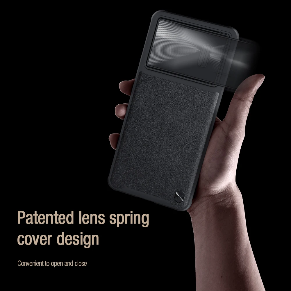 

Кожаный чехол для Xiaomi Mi 13 Pro Nillkin CamShield S с раздвижной защитной крышкой для камеры