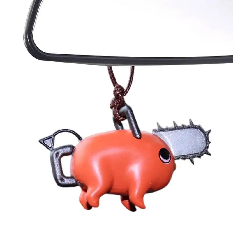 

Car Pendant Practical Pochita Chainsaw Puppy Rearview Mirror Interior Decor Hanging Puppy Shape Mini Puppy Car Hanging Toy