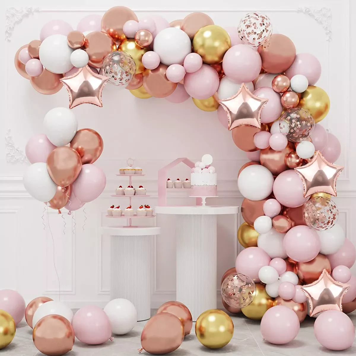 

New Macaron Balloon Garland Arch Kit 1st Birthday Party Decoration Kids Wedding Birthday Balloon baby shower Confetti Latex Balo