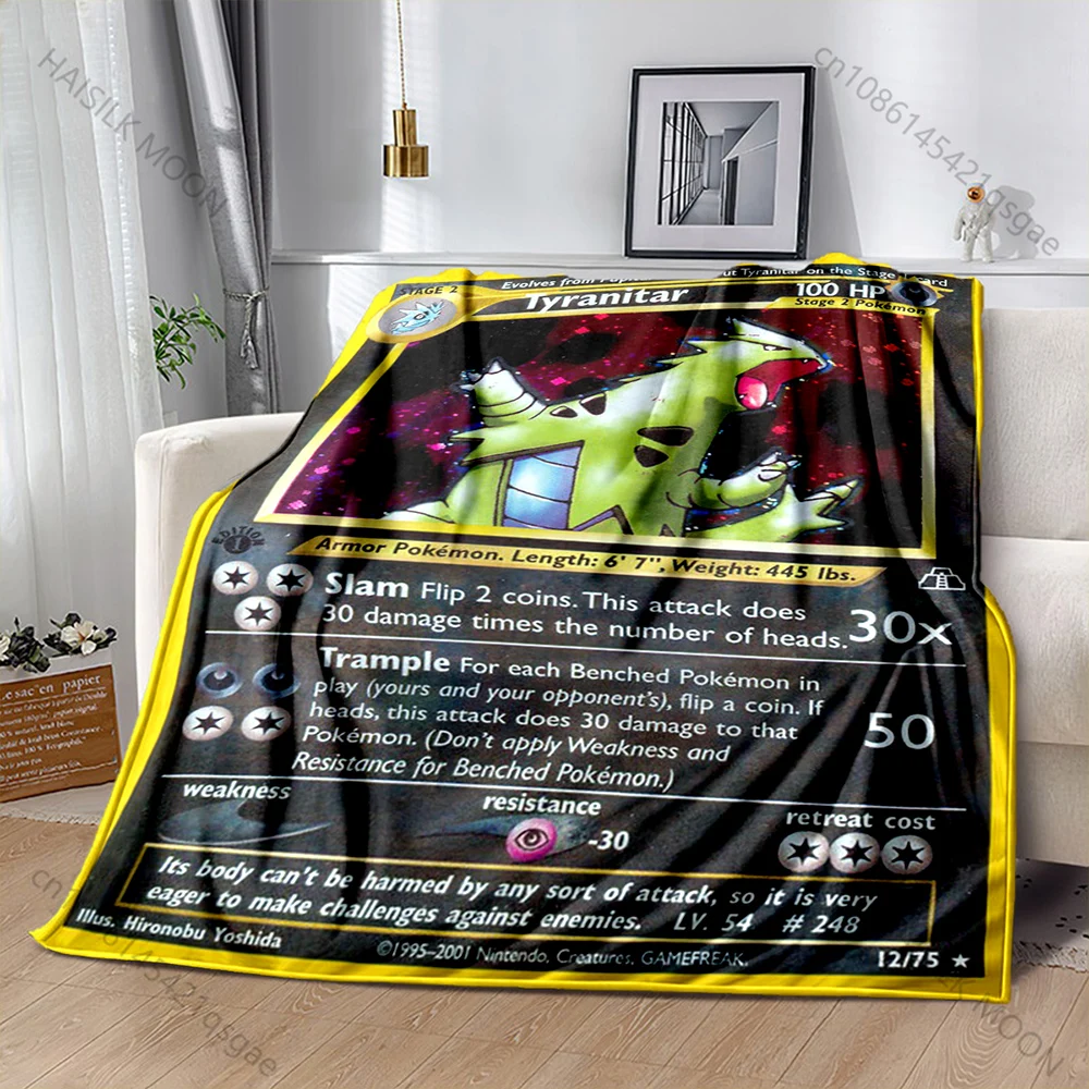 1 шт. одеяло с принтом покемонов детское для взрослых мягкое теплое постельное