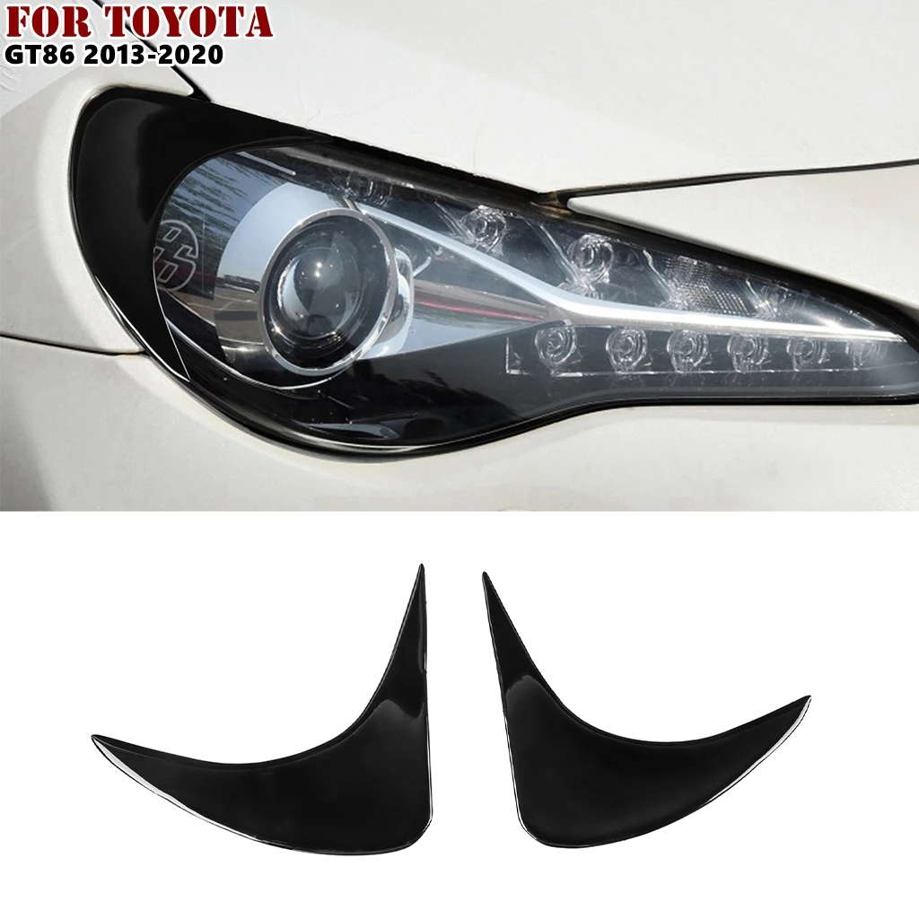 

1 пара черных фар, накладки на веки для бровей, накладки на Toyota GT86 2013-2020, автомобильные наклейки, накладки на веки