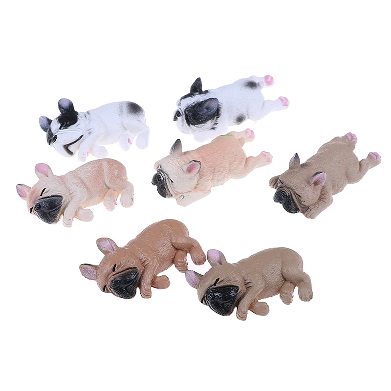 

1Pcs French Bulldog Sleepy corgis Dog Toys PVC Action Figures Model Toy Landscape Decor Cute Animals Dolls Children Kids Gifts