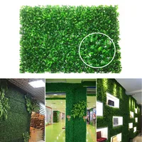 24"x16" Artificial Boxwood Hedges Panels Grass Backdrop Wall UV Protected Greenery Wall Backdrop for Outdoor Garden Wall Decor