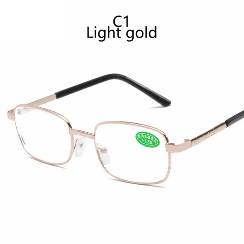 Очки для чтения с линзами из настоящего стекла, для мужчин, женщин и мужчин, квадратные полноразмерные пресбиопические очки с диоптриями против царапин + 1,5, 2,0, 2,5