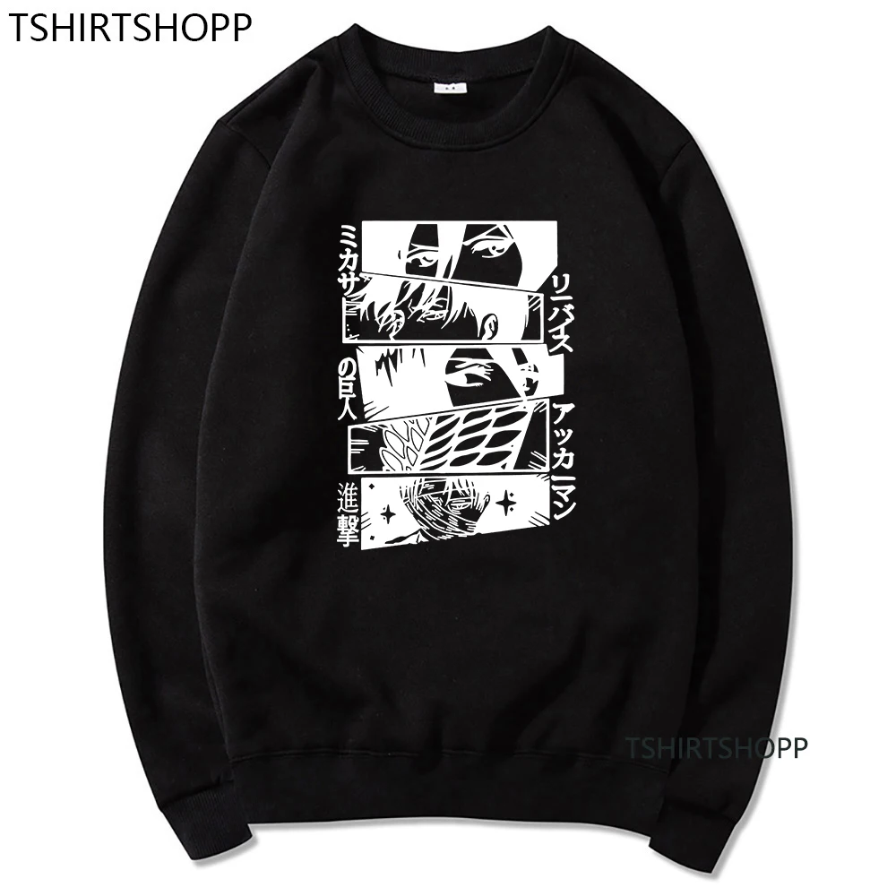

Anime Attack on Titan Final Season Hoodies Manga Hoodie Mikasa Eren Sweatshirt Vintege Spring/Autumn Women/men CrewNeck Pullover