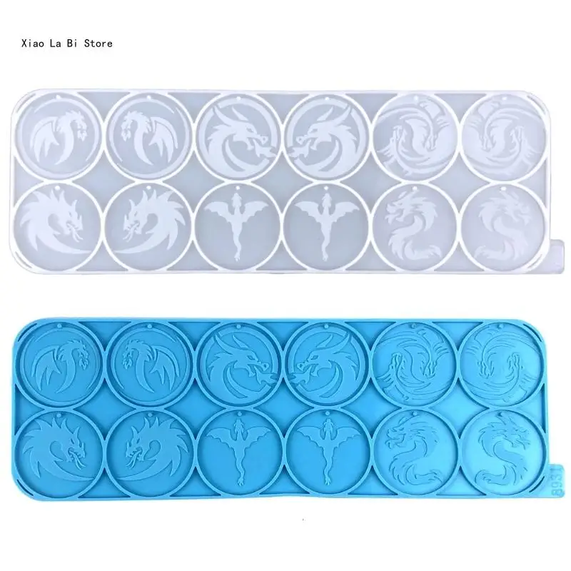 

XXFD Various Styles Diy Pterosaur Earrings Mold Pendants Epoxy Mold for DIY Craft