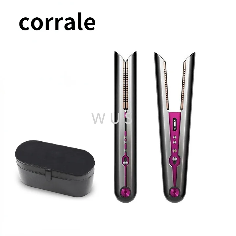

2 in 1 Corrale Straightener Curling Wand Flat Iron Hair Curler Styler Portable Multifunctional Home Dual-purpose Curling Iron