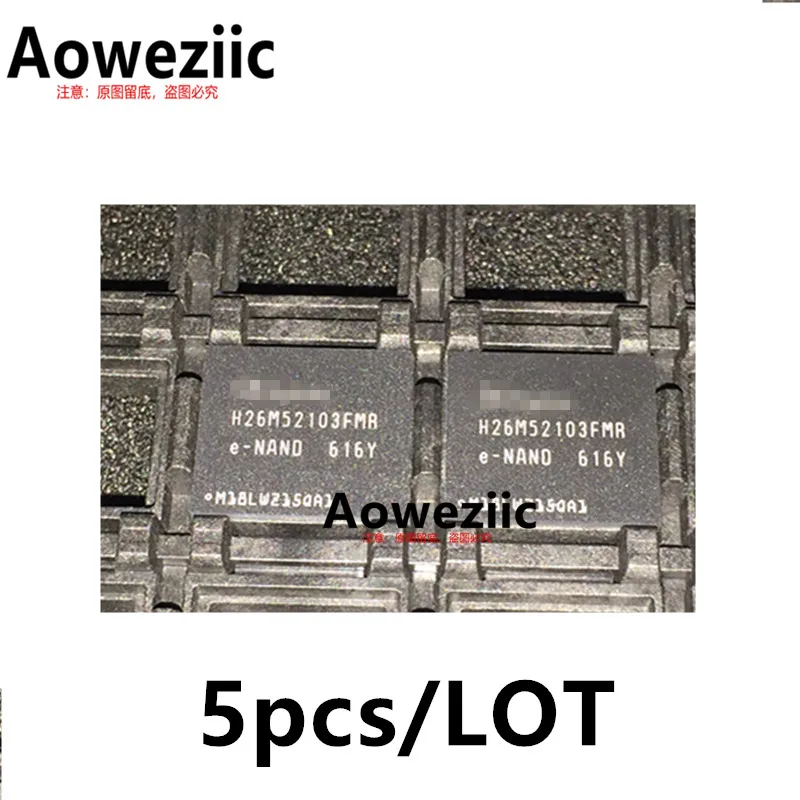 Aoweziic 5 шт./лот 100% Новый оригинальный H26M52103FMR H26M52103 BGA EMMC микросхема для хранения памяти