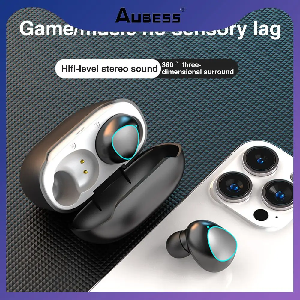 

5.3 Touch Control Headset Comfortable To Wear Earphone Long Range Waterproof Wireless Headset Sports Headset