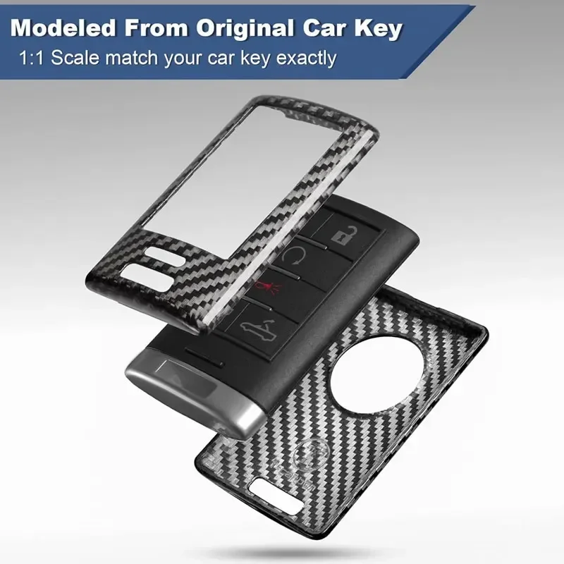 Чехол для ключей из углеродного волокна Chevrolet Chevy Corvette C7 защита Cadillac ATS CTS DTS XTS SRX STS
