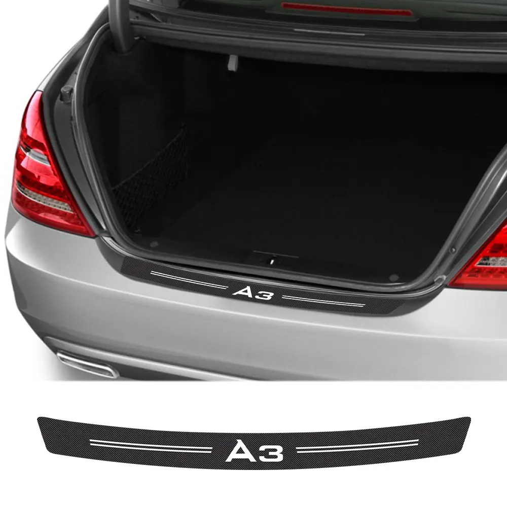 Автомобильные наклейки для Audi A3 8P S3 8V 8L Sportback E-Tron Limousine автомобильные аксессуары из углеродного волокна защитная наклейка на задний бампер
