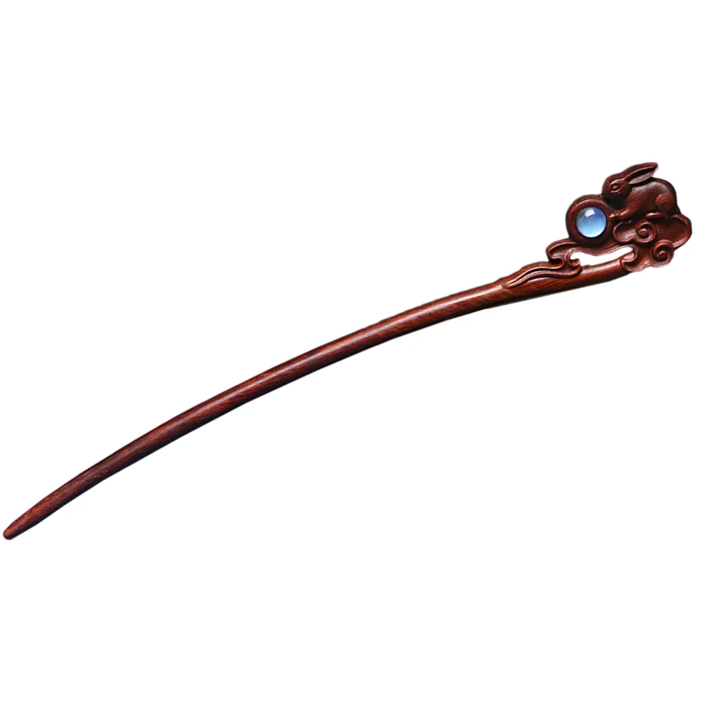 

Hair Accessories Rabbit Hairpin Miss Jewels Women Vintage Chopsticks Wooden Bun Pins