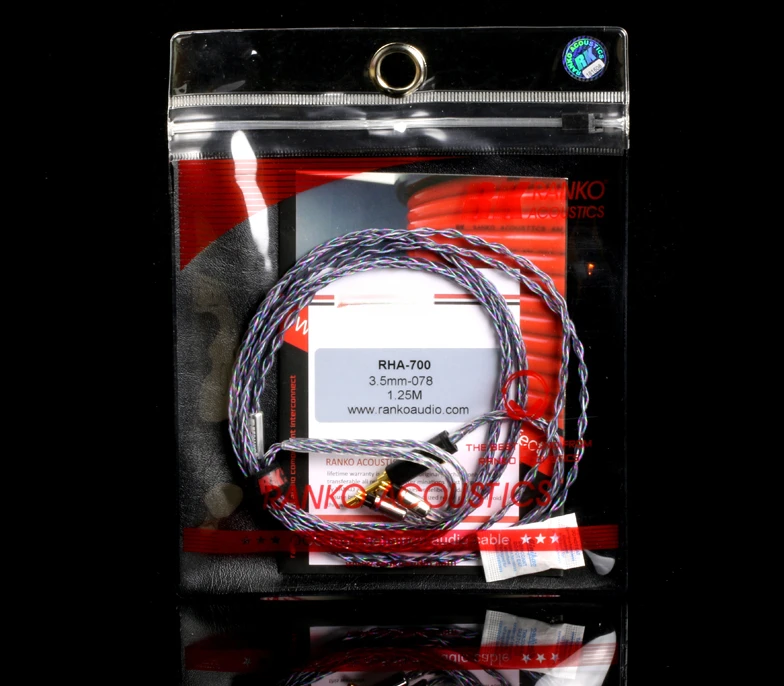 RHA-700-078-MMCX однокристальный медный посеребренный цветной Шелковый эмалированный