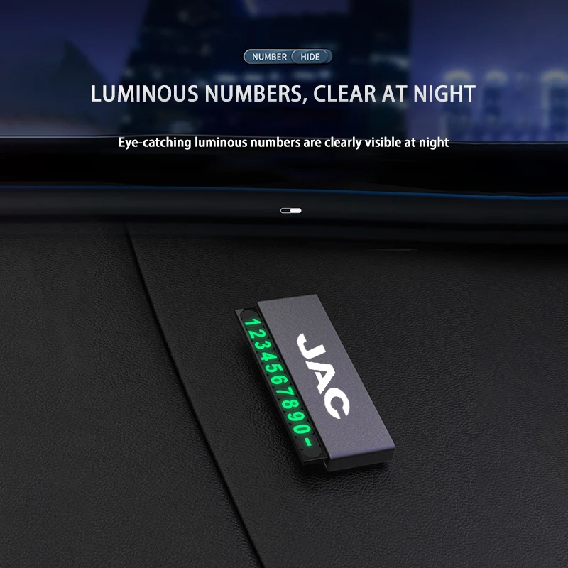 Автомобильная металлическая Временная парковочная фототабличка с номером для JAC