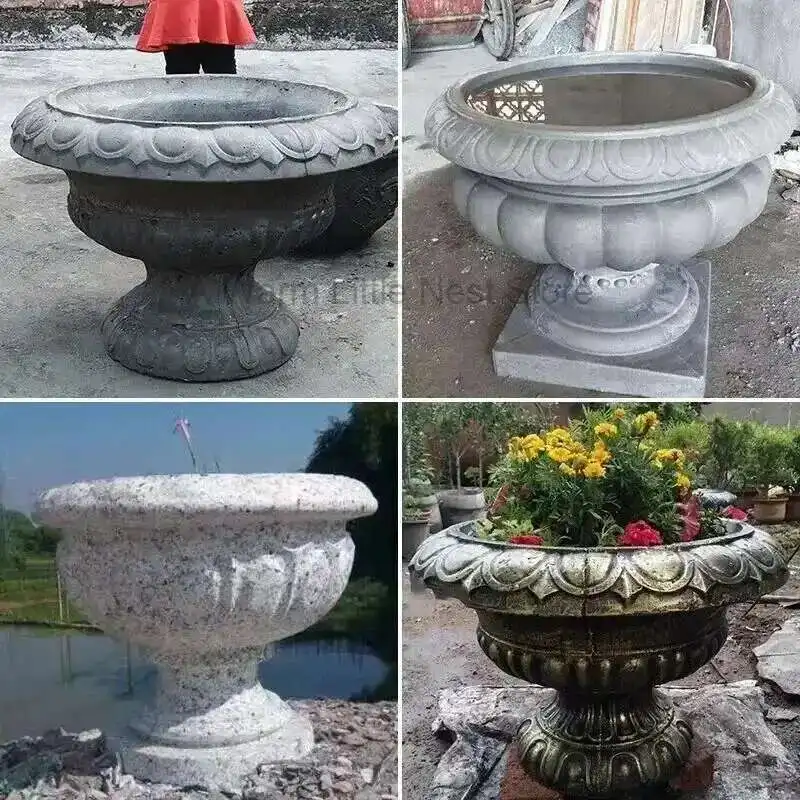 Фото Шаблон для украшения балконной колонны, аксессуары, круглые формы для цветочных горшков, цементный горшок, домашняя очень большая модель бонсай, цветочная коробка GL №2