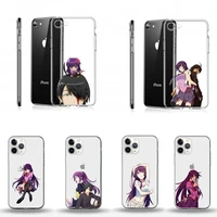 monogatari anime phone case transparent soft for iphone 12 11 13 7 8 6 s plus x xs xr pro max mini