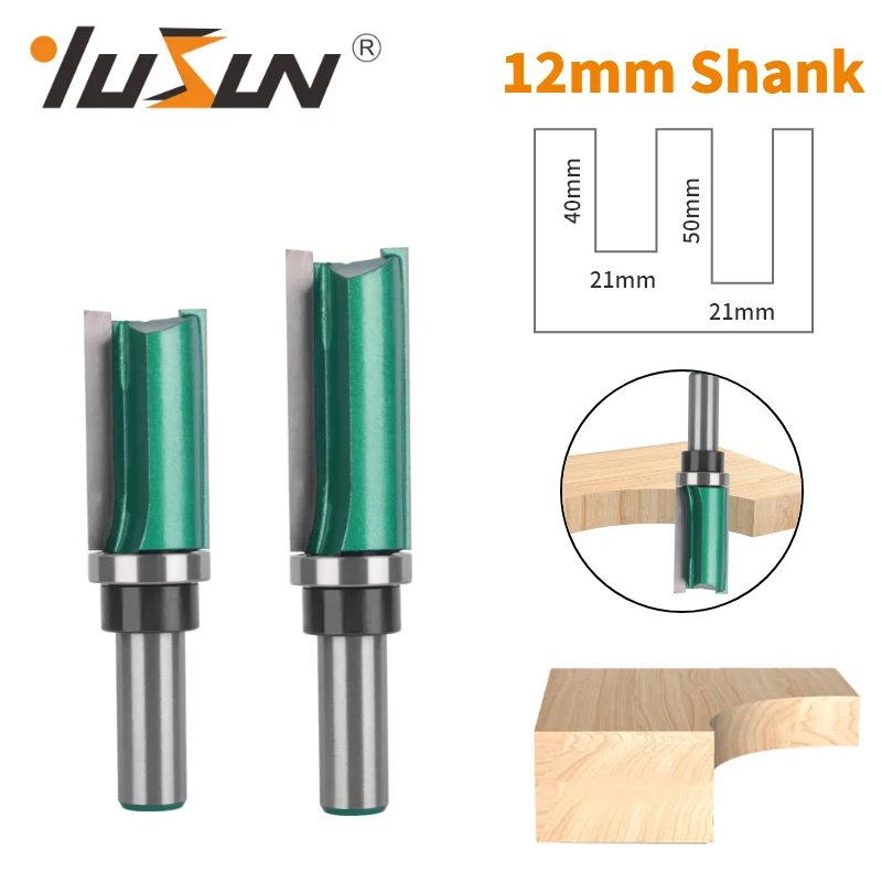 

YUSUN 12MM Shank D21MM Pattern Bit Router Bit Woodworking Milling Cutter For Wood Bit Face Mill Carbide Cutter End Mill