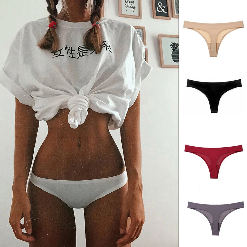 

Бесшовные женские трусики-стринги с низкой талией, сексуальное нижнее белье, женские трусики, нижнее белье, трусики, удобное женское нижнее ...