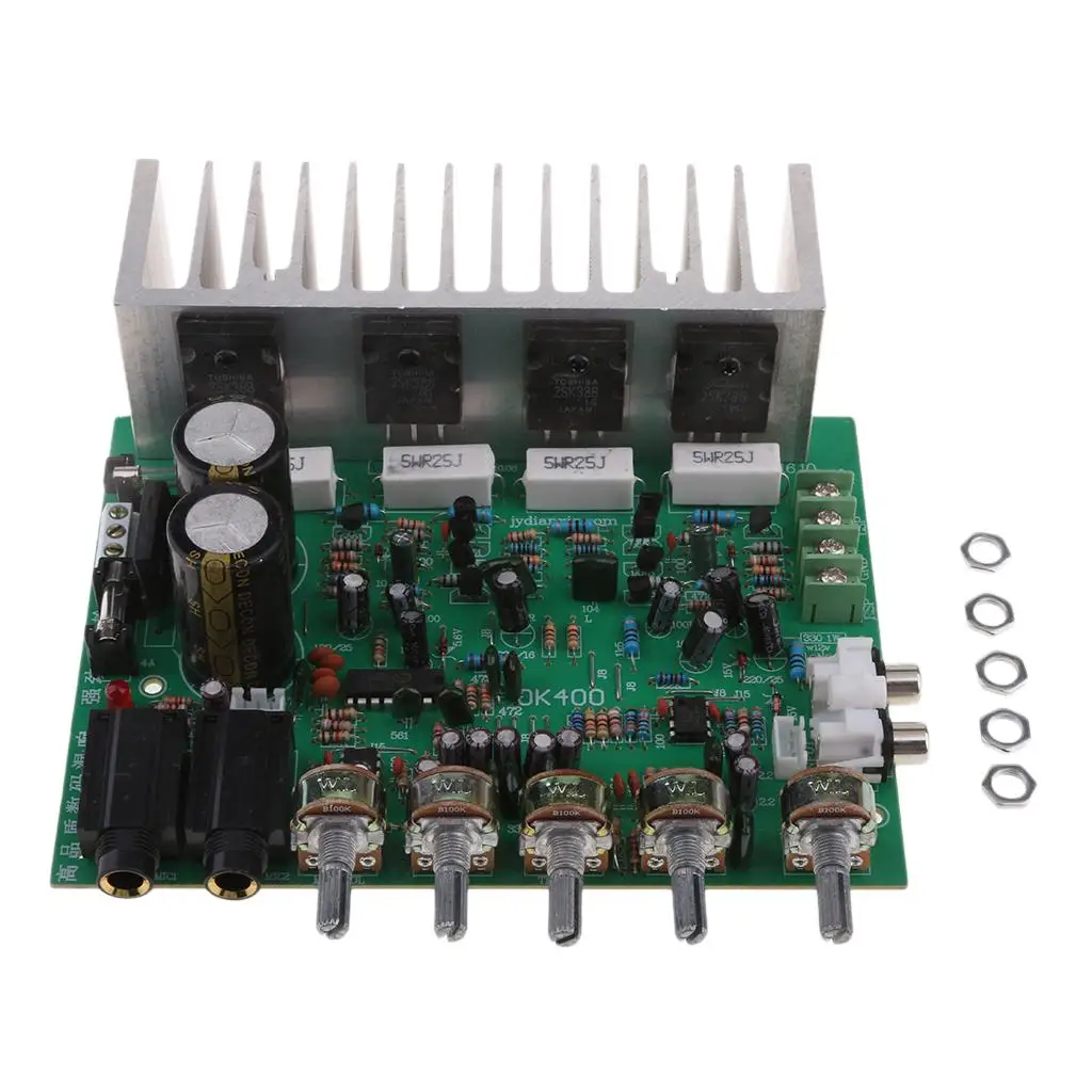 Аудиоплата HIFI Digital Reverb Power 400 Вт Аудио предусилитель Заднее усиление с управлением