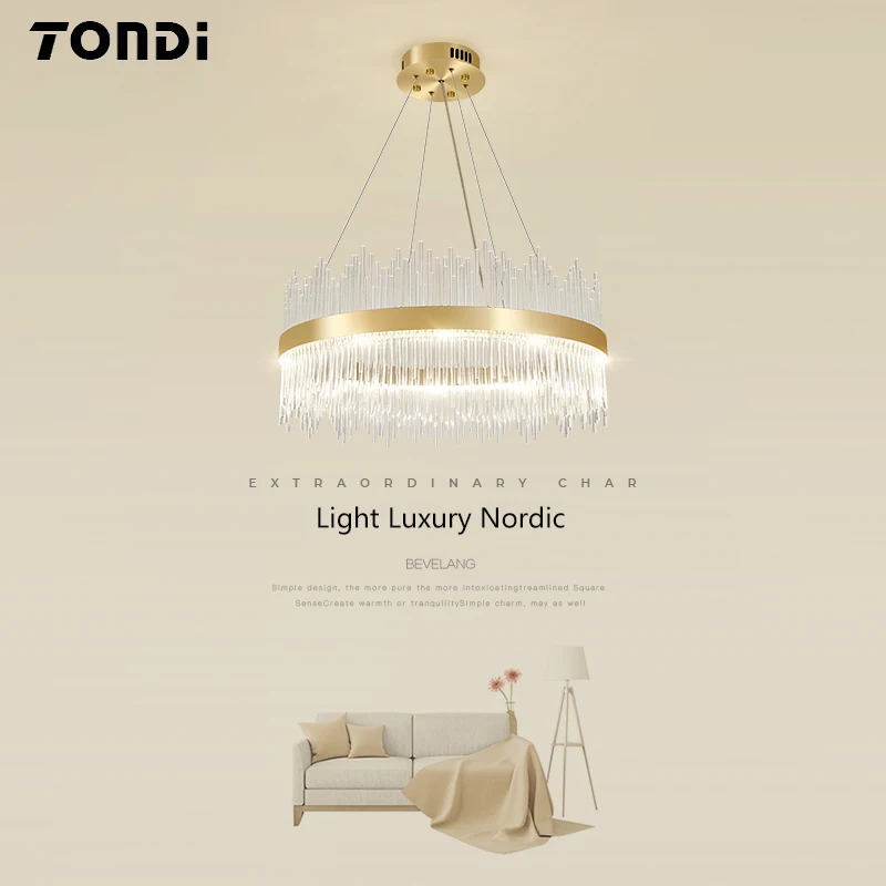 

2022 New LED Modern Light Luxury Chandelier Crystal Living Room Chandelier Dining Room Chandelier Bedroom Lamp Lighting Fixtures