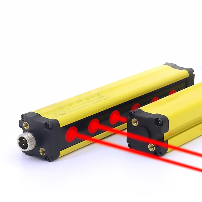 

Light Curtain Sensor Safety Device Protection Height 120MM Spacing 40MM 4 Beams Safety Grille Safety Device Customizable 24V NPN