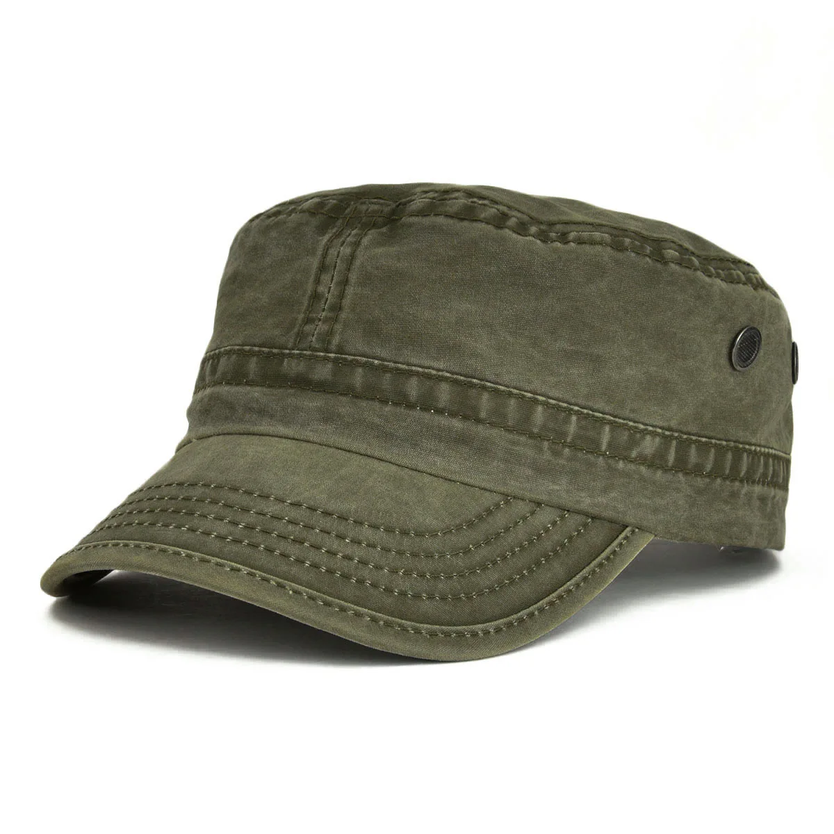 VOBOOM Washed Cotton Military Cadet Army Caps for Men Unique Design ...