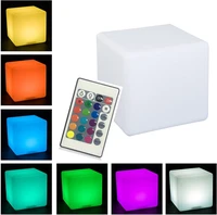 usbbattery powered led square night lights ip68 waterproof rgb cosmic cube lights with remote control mood lamp