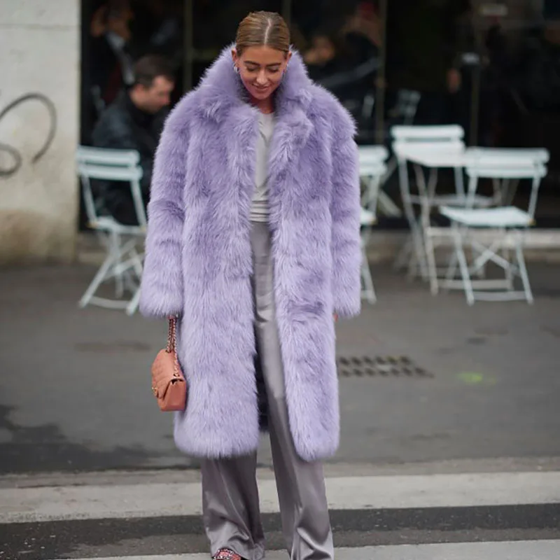 Однотонное высококачественное женское меховое пальто новинка 2024 зимнее теплое