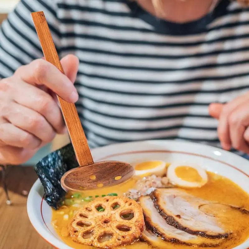 Японские ложки для рамэна кухонные японские длинные деревянные супа рамен