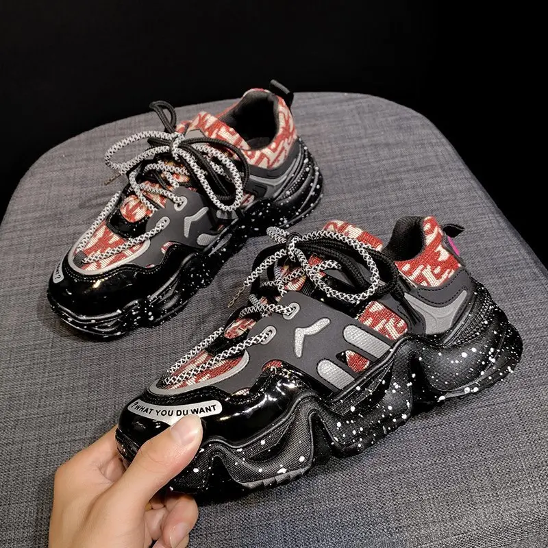 

Spring 2022 New Ladies Fashion Casual Shoes Lightweight Non-Slip Shoes Outdoor Shock Absorption All-Match Women Colorful Sneaker