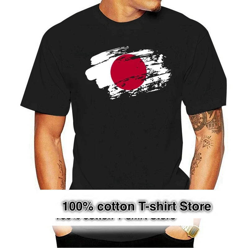 

Print Japan Flag Shirt Tshirt Men 100% Cotton Adult Tshirts O Neck Plus Size S 5xl