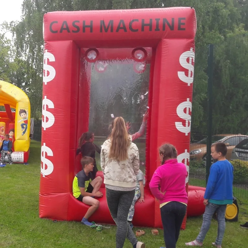 Factory Price Custom Inflatable Blower Vault Cash Cube Money Machine For Promotion |