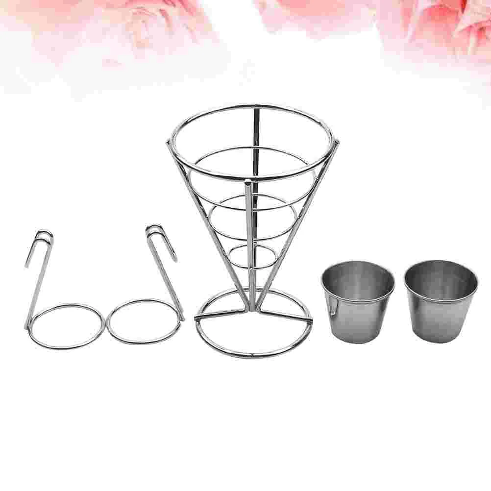 

Holder Cone French Fry Fries Car Standrack Basket Dip Display Chicken Cup Saucefriedsnack Cream Ice Snacks Chip Serving Finger
