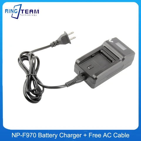 Зарядное устройство с ЖК-дисплеем NP-F970 + кабель питания переменного тока для батареи Sony NP-F550 NP-F570 NP-F750 NP-F960 NP-F330 F970 FM500 QM71 F950