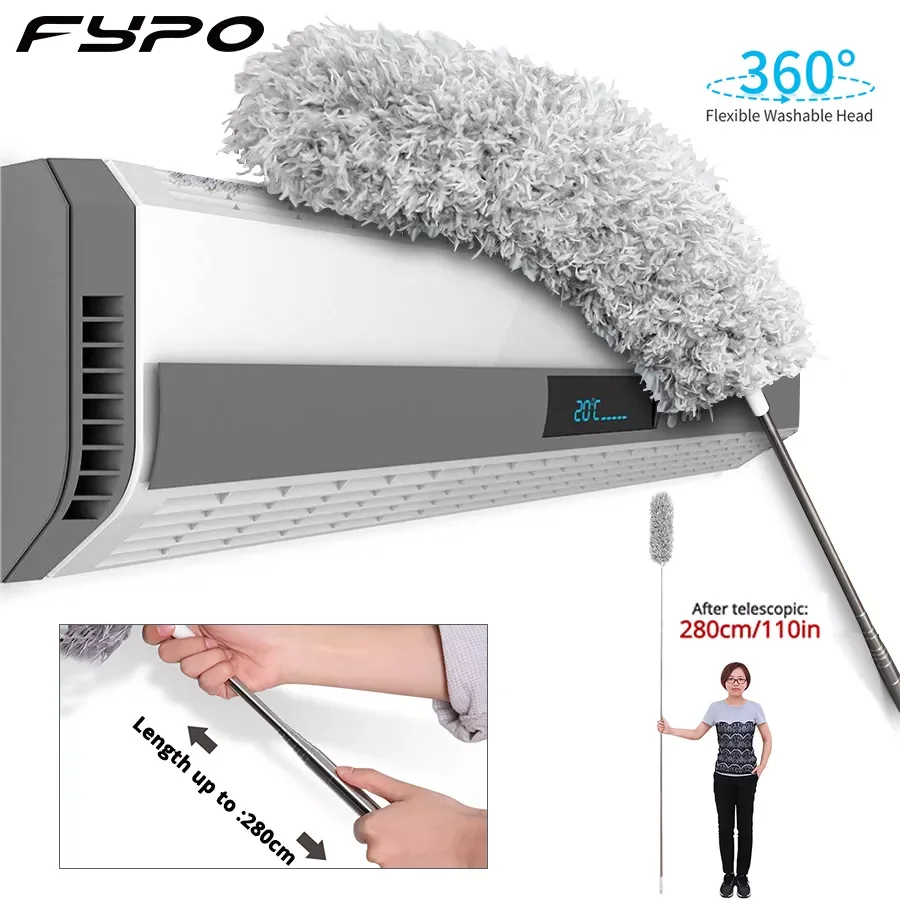 

Dust Cleaning Brush Telescopic Microfiber Dust Removal Dusters Bendable Dust Brush For Car Furniture Household Cleaning Tools