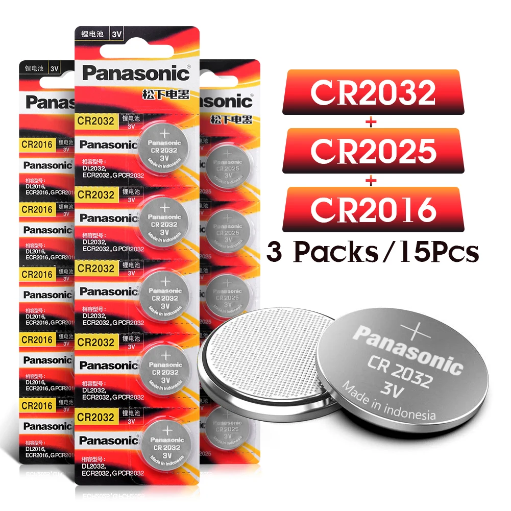 Литий-ионные батарейки PANASONIC cr2016 + 5 шт. cr2025 cr2032 3 в | Электроника
