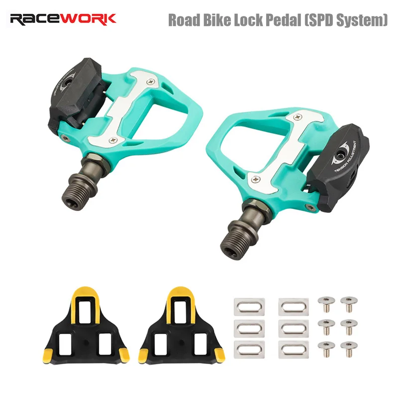 

RACEWORK PD-R550 Self-locking Road Pedal with SM-SH11 Cleats Cycling Accessories SPD Road Bicycle Bikes Pedal Clipless Pedals
