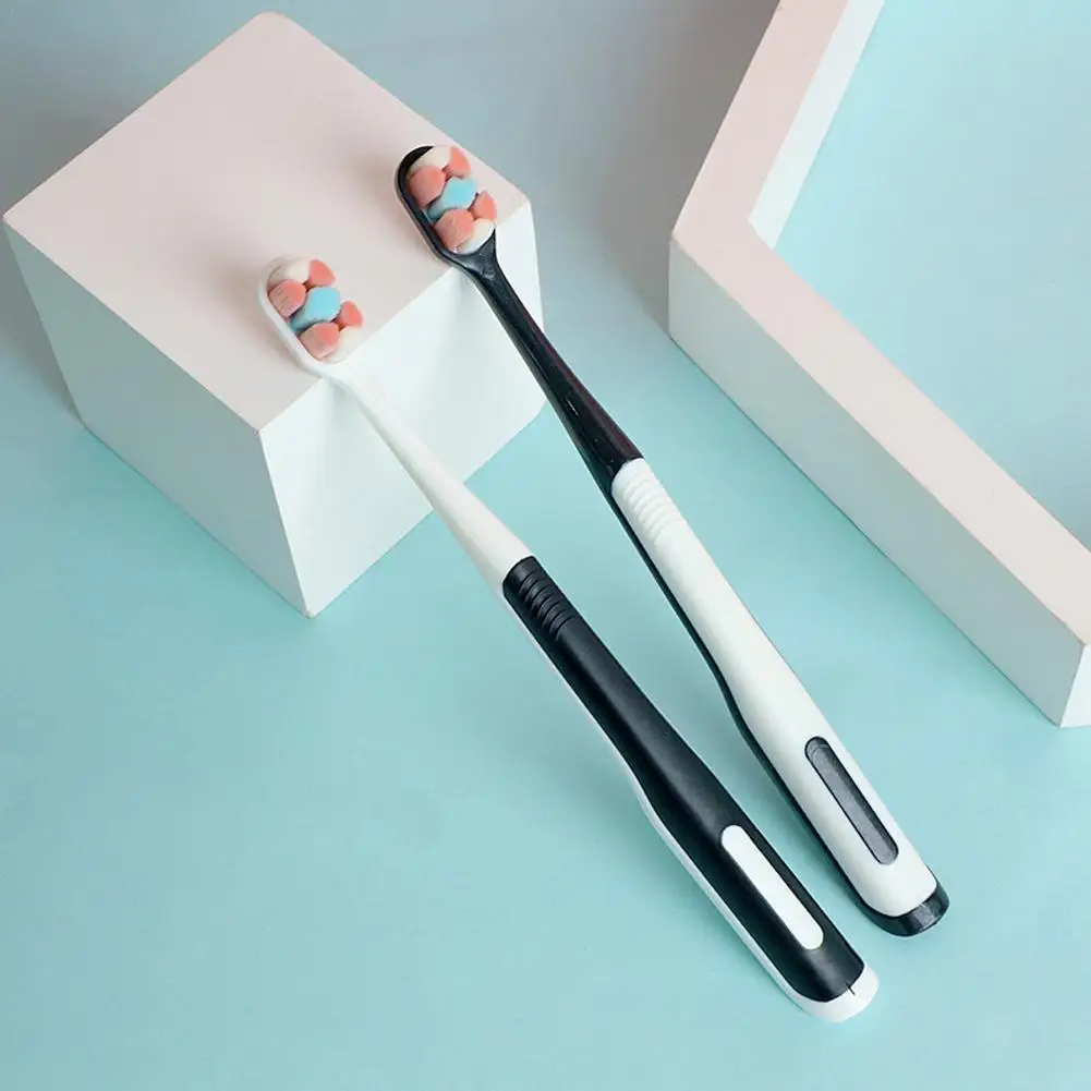 

1Pc Color Ultra-fine Soft Toothbrush Hygiene Care Non-electric Massage Gums Tooth Brush Fiber Nano With Box Non-slip Handle
