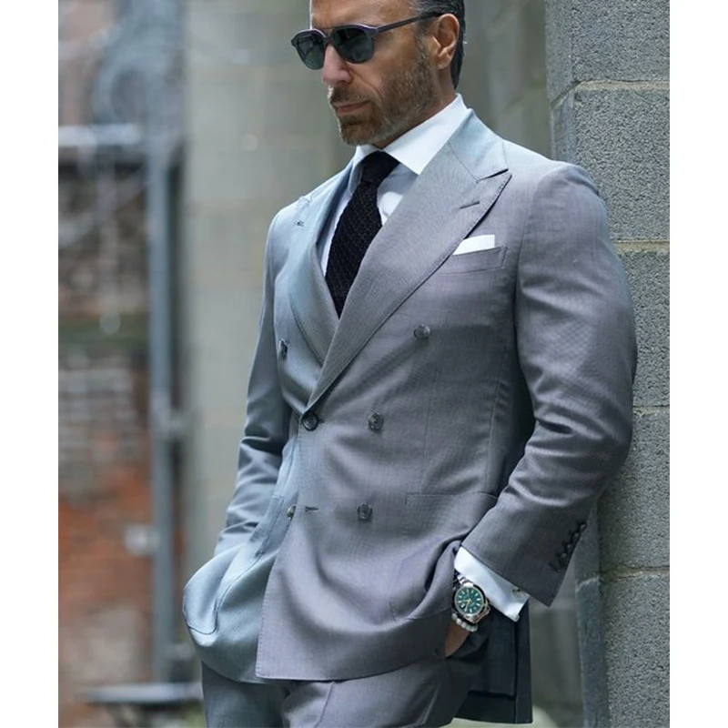 

Men's Suit Gentleman Retro Temperament Jacket Custom Two-piece Set