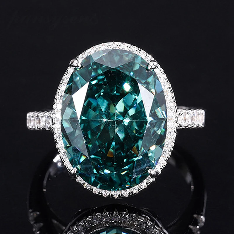 

Fashion 925 Sterling Silver Oval Cut 12x16mm Tourmaline Topaz Birthday Stone Ring Women's Men's Party Premium Jewelry