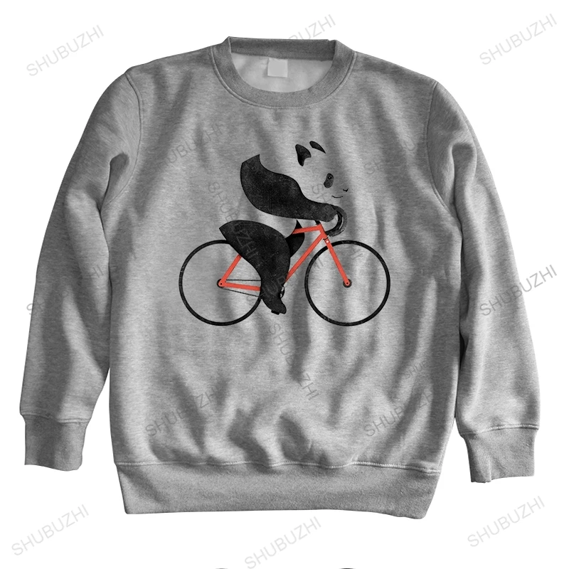 

new arrived men crew neck sweatshirt brand clothing fall hoodies Panda On A Bicycle man casual vintage hoody crew neck tops