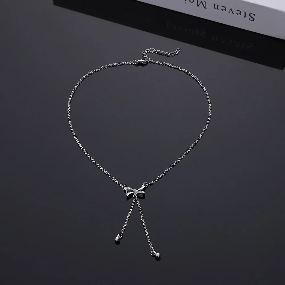 

New Shiny Butterfly Necklace Ladies Exquisite Layer Clavicle Chain Necklace Jewelry for Ladies Gift Jewelry Stainless Steel